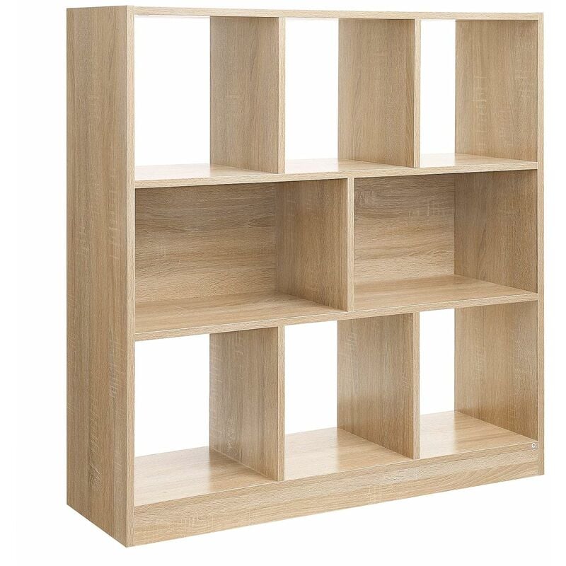 Wood Bookcase Cube Shelving Unit Stackable - Wooden Bookshelves Freestanding 30 x 30 x 30cm Antique Oak or 2, 3, 4 Tier 