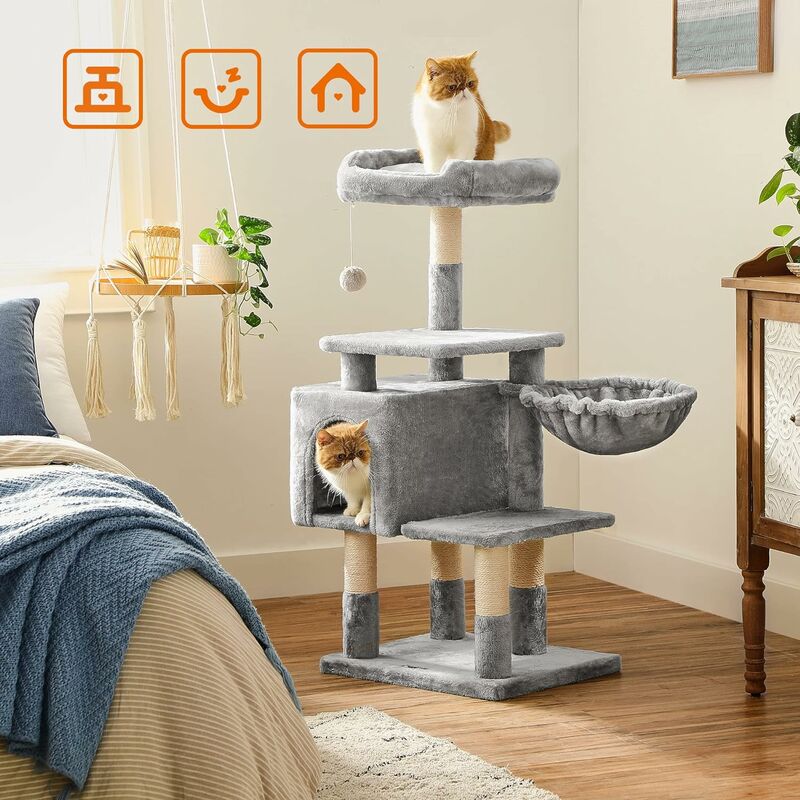 grey cat stand