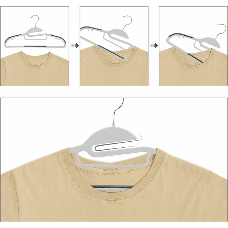 Space Saving 0.5 cm Thick Durable Premium Quality Plastic Suit Hangers 360º Swivel Hook Non-Slip SONGMICS 50 Pack Coat Hangers Heavy Duty S-Shaped Opening Pink and Dark Grey CRP041P02 