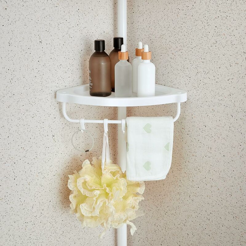 2pcs Corner Shower Caddy Shower Organizer, Shower Shelves Floating Shelves,  Aesthetic Room Decor, Home Decor, Kitchen Accessories, Bathroom Decor, Bed