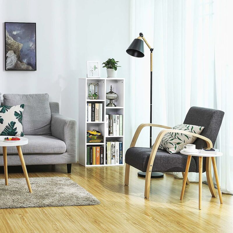 VASAGLE Wooden 7-Grid Bookcase, File ...