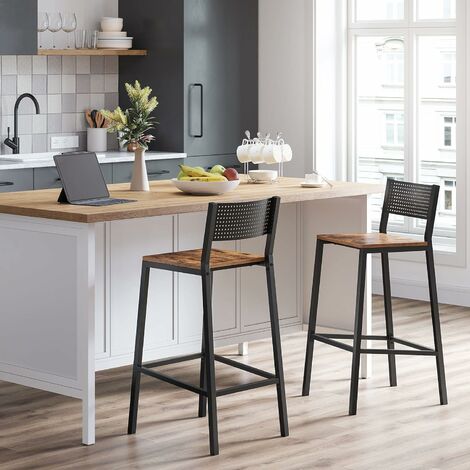 VASAGLE Breakfast Kitchen Bar Stool Set ...