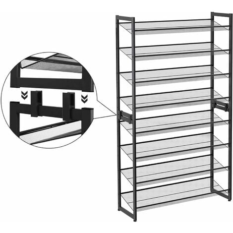 SONGMICS Shoe Rack Black