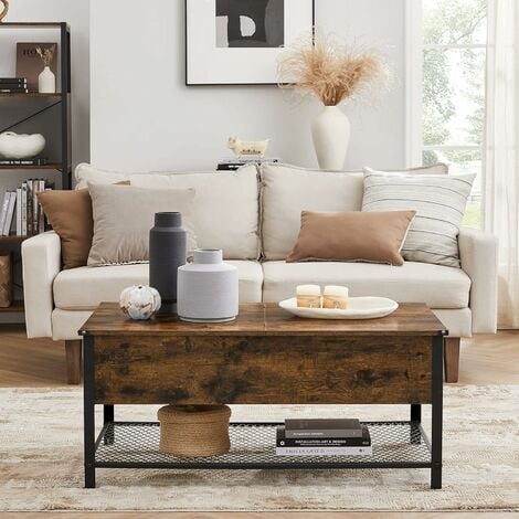 VASAGLE Coffee Table, Cocktail Table, with a Large Drawer, Large Storage,  Modern Style, 55 x 100 x 45 cm, for Living Room
