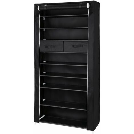 Xxxl 10 Tier For 54 Pairs Of Shoe Rack Standing Storage Organizer Black 100 X 28 X 162cm Rxj00h