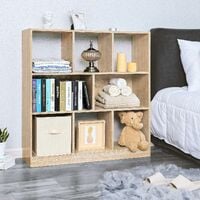 VASAGLE Wooden Bookcase with Open Cubes and Shelves, Free Standing Bookshelf Storage Unit and Display Cabinet, 97.5 x 30 x 100 cm (L x W x H), Oak by SONGMICS LBC52NL - Oak