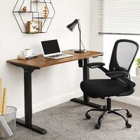 Electric Desk, Desk Stand, Table Frame with Motor, Continuous Height Adjustment, Length Adjustable, 120 x 60 x (73-114) cm, Steel, Vintage Brown/Black LSD011B01 - Vintage Brown/Black