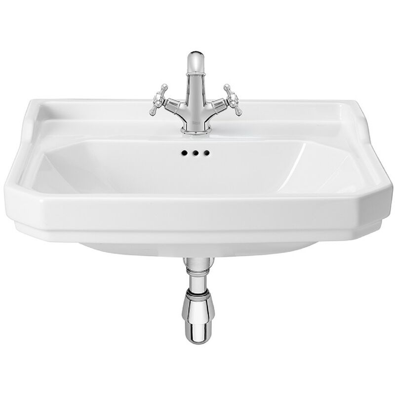 Lavabo de porcelana mural para pedestal - ROCA Longitud: 650 mm