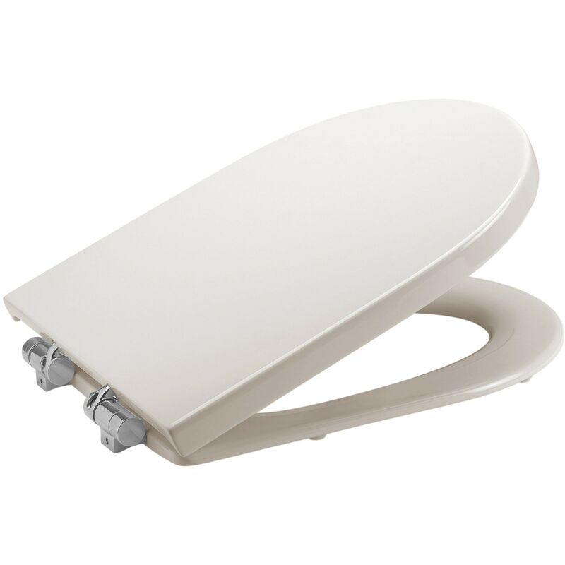 Tapa WC Universal, de material plastico, Forma Ovalada, Resistente, Fácil  Instalación, Blanco. Medidas 43 x 35