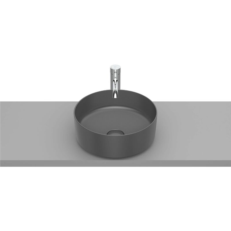 Lavabo De Sobre encimera fineceramic onix 37x37cm inspira round roca fineceramic® color onyx370mm 370mm 140mma327523000