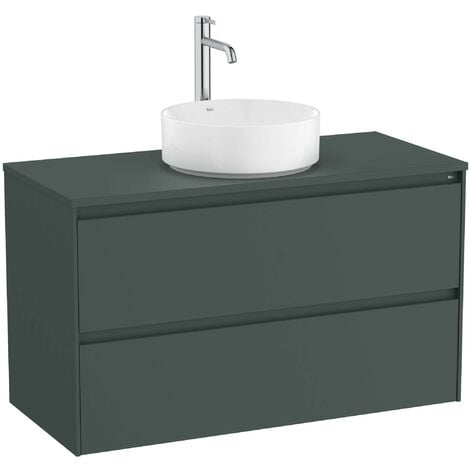 Mueble base Roca Ona 2 cajones para lavabo sobre encimera izquierda 80 x 46  x 59 cm (Fondo 46)