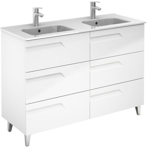 ROYO C0072618 VITALE Conjunto Mueble de Baño Completo 120 cm 6 Cajones Blanco Brillo - ref: C0072618 (1/2)
