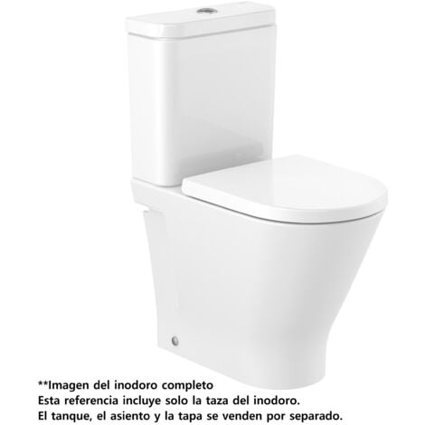 Taza adosada a pared con salida dual para inodoro de tanque bajo THE GAP - ROCA Forma: Round