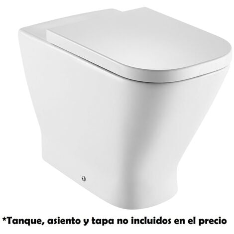 Taza Rimless adosada a pared con salida dual para inodoro SQUARE THE GAP - ROCA