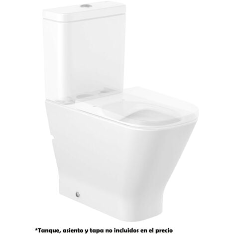 Taza adosada a pared con salida dual para inodoro de tanque bajo THE GAP - ROCA Forma: Square