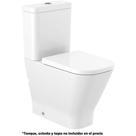 Taza adosada a pared con salida dual para inodoro de tanque bajo THE GAP - ROCA Forma: Square