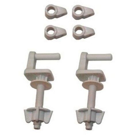 Roca – Conjunto bisagras para tapa inodoro Victoria – Acetálicas – Fijación para inodoro – Para baño (1/5)