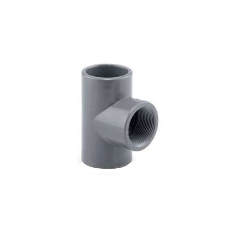 Te 90º encolar roscar H centro - HIDROTEN Medidas: Ø50mm x 1.1/2"