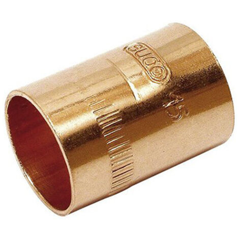 Bolsa de 25 manguito union cobre h-h 270cu Ø15mm cu02084 (1/2)