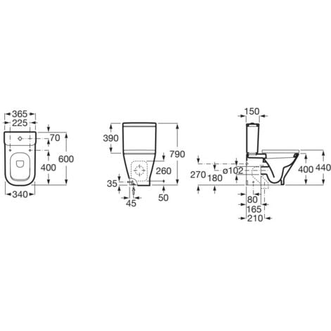 Taza compacta con salida dual THE GAP - ROCA