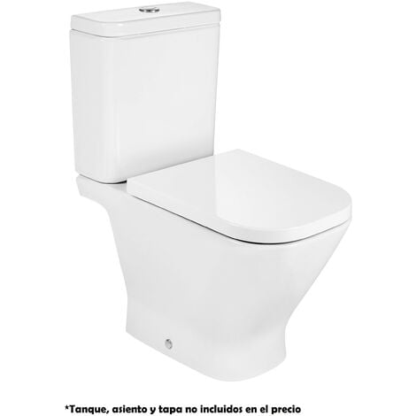 Taza de inodoro de tanque bajo con salida horizontal SQUARE THE GAP - ROCA