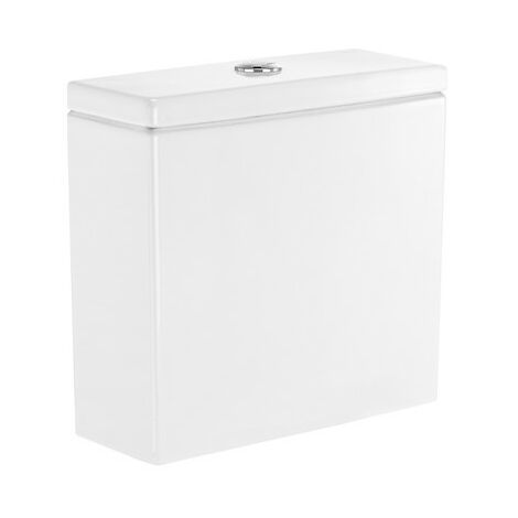 Cisterna baja de doble descarga para inodoro con alimentación inferior en  acabado color blanco Smart Gala