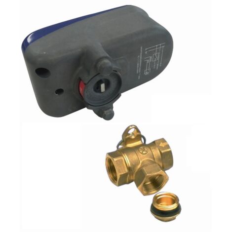 Válvula de zona motorizada de 3 y 2 vías con tapón obturador y servomotor - BAXI Medidas: 1"