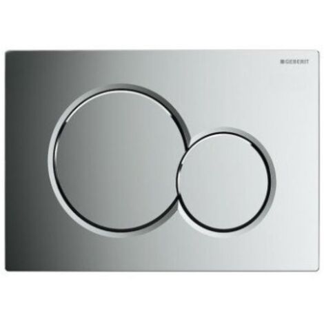 Placa de accionamiento Geberit Sigma01, frontal, cromo brillante, redonda