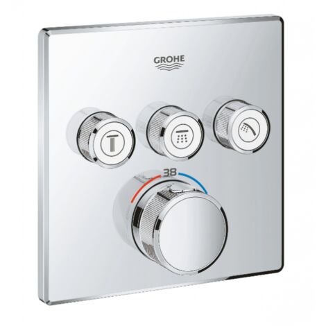 El termostato Grohe Grohtherm SmartControl con tres válvulas de