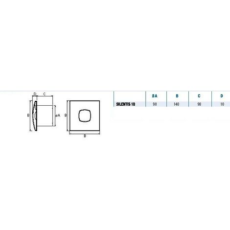 Extractor de baño SILENTIS  LN 10 - CATA Color: Blanco