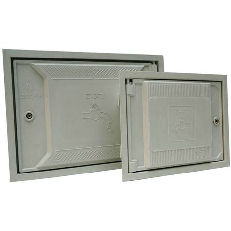 Puerta de poliéster de fibra de vidrio - ACCYSA Medidas de la puerta: 300  mm x 450 mm (con marco: 350 mm x 500 mm)