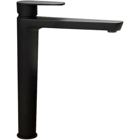 Ramon Soler - Grifo de Lavabo Monomando Alto Negro Mate con Sistema S2 de Ahorro de Agua Serie Alexia