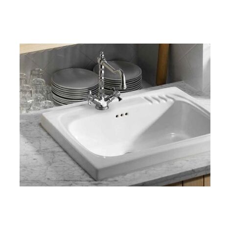 Fregadero de gres 1 cubeta LUGANO - ROCA Medidas: 600x500x180 mm