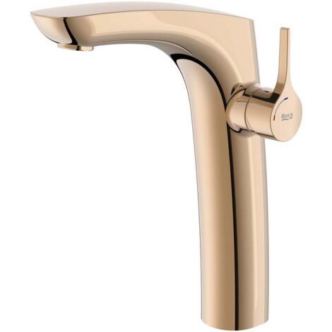 Grifo monomando para lavabo con caño alto INSIGNIA - ROCA Color: Oro rosado (1/2)