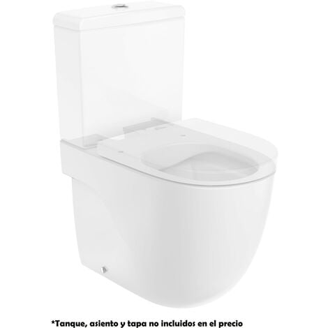 Taza compacta con salida dual para inodoro de tanque bajo Rimless® MERIDIAN - ROCA