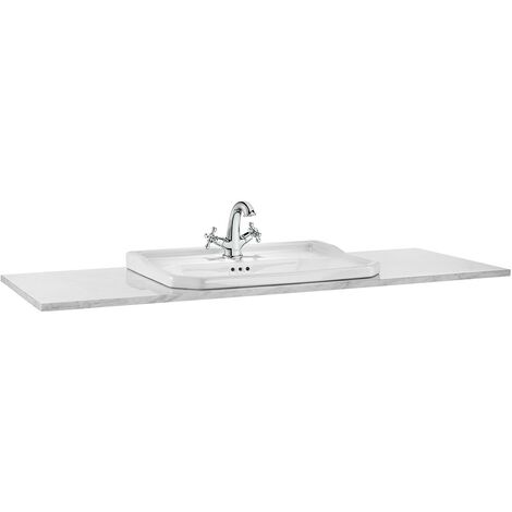 Encimera en mármol para mueble base CARMEN - ROCA Color: Mármol blanco venato