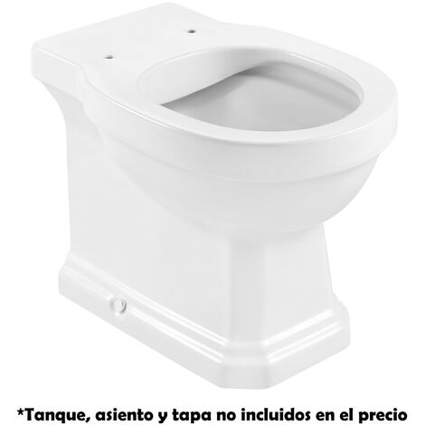 Taza Rimless con salida dual para inodoro de tanque alto, empotrable o fluxor CARMEN - ROCA (1/5)