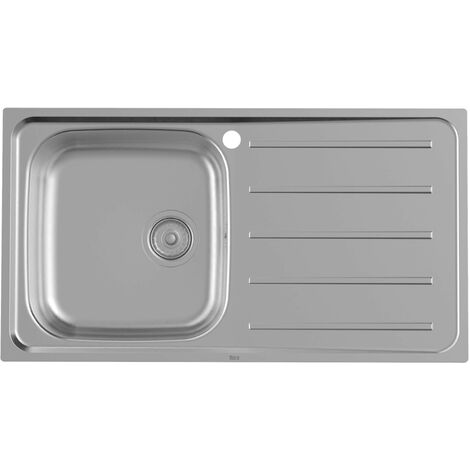 ROCA A873801A01 VICTORIA Fregadero 1 Cubeta Escurridor Derecha 80 cm Acero Inoxidable - ref: A873801A01