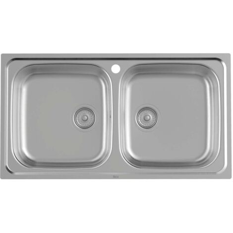 ROCA A872901A01 VICTORIA Fregadero 2 Cubetas 90 cm Acero Inoxidable - ref: A872901A01