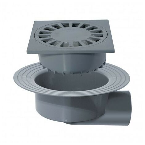 Caldereta sifónica con salida horizontal S-248P - RIUVERT Medidas: 200x200 - Ø90 mm