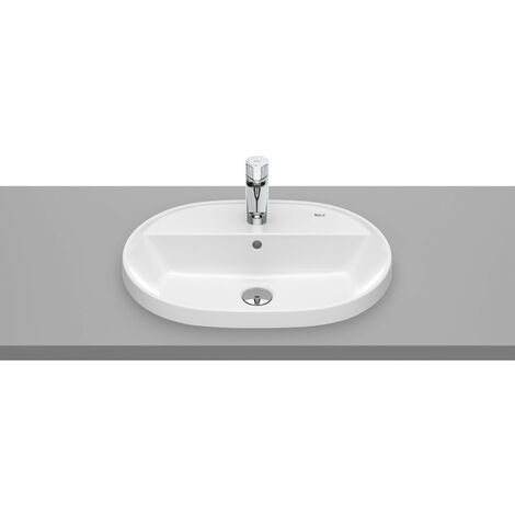 Lavabo de encimera con orificio para grifería ROUND THE GAP - ROCA (1/2)