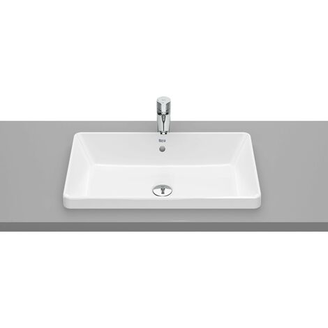 Lavabo de encimera SQUARE THE GAP - ROCA Medidas: 690x370x40 mm