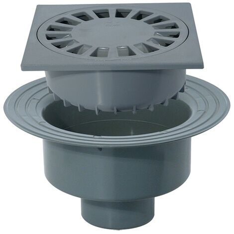 Caldereta sifónica con salida vertical S-247P - RIUVERT Medidas: 150x150 - Ø75 mm