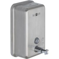 Dosificador de jabón líquido vertical con depósito ABS 1200 ml - NOFER Acabado: Satinado