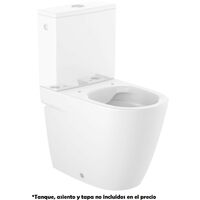 Taza Rimless compacta adosada a pared para inodoro de tanque bajo ONA - ROCA