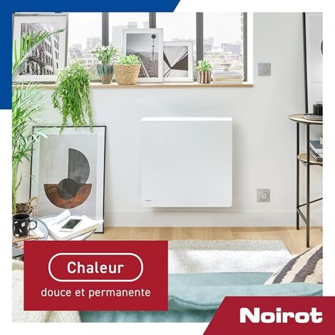 Radiateur à inertie céramique NOIROT Kaolin horizontal 1000W blanc