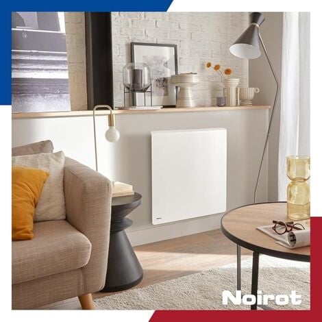 Radiateur à inertie céramique NOIROT Kaolin horizontal 1000W blanc