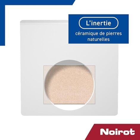 Radiateur à inertie céramique NOIROT Kaolin horizontal 1000W blanc