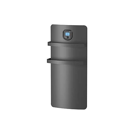 Sèche-serviettes électrique à inertie sèche NOIROT Anuri 500W + soufflerie 700W anthracite