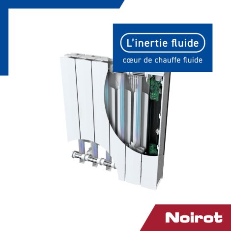 Radiateur à inertie fluide NOIROT Optiflo horizontal 2000W blanc